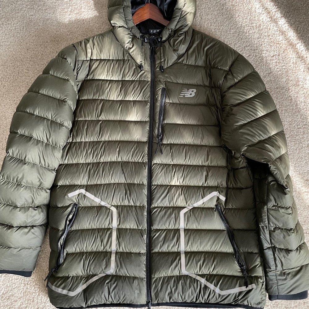 New Balance NB Mens Size XL Green Puffer Coat
